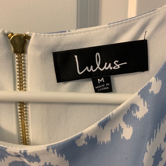 Lulu’s blue and white shift dress, size M - Picture 3 of 3